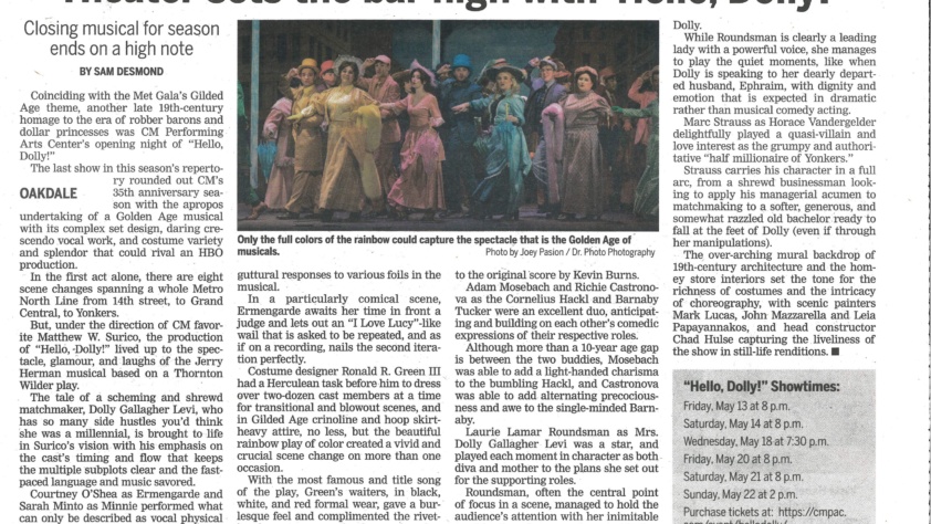 Suffolk County News – Theater Sets High Bar with “Hello, Dolly!”